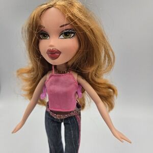 Bratz Doll Meygan Wildlife Safari 2004 Redressed W/ Boots Jeans Top Necklace